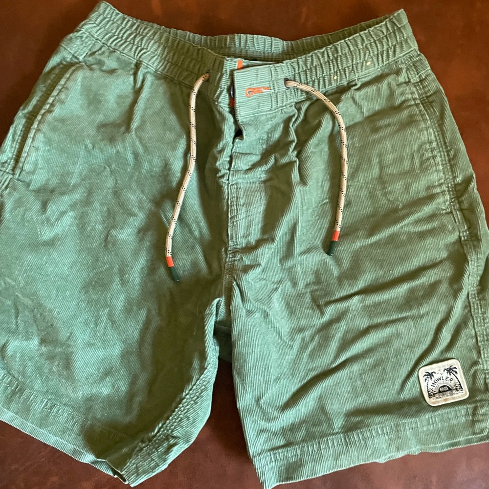 Howler Brothers Light Green Corduroy Shorts